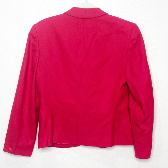 Pendleton Vintage 100% Virgin Wool Classic Blazer Jacket Fuchsia Pink Size 8 - Picture 2 of 6